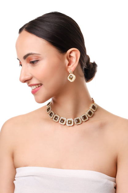 Kundan necklace jewelry set for women