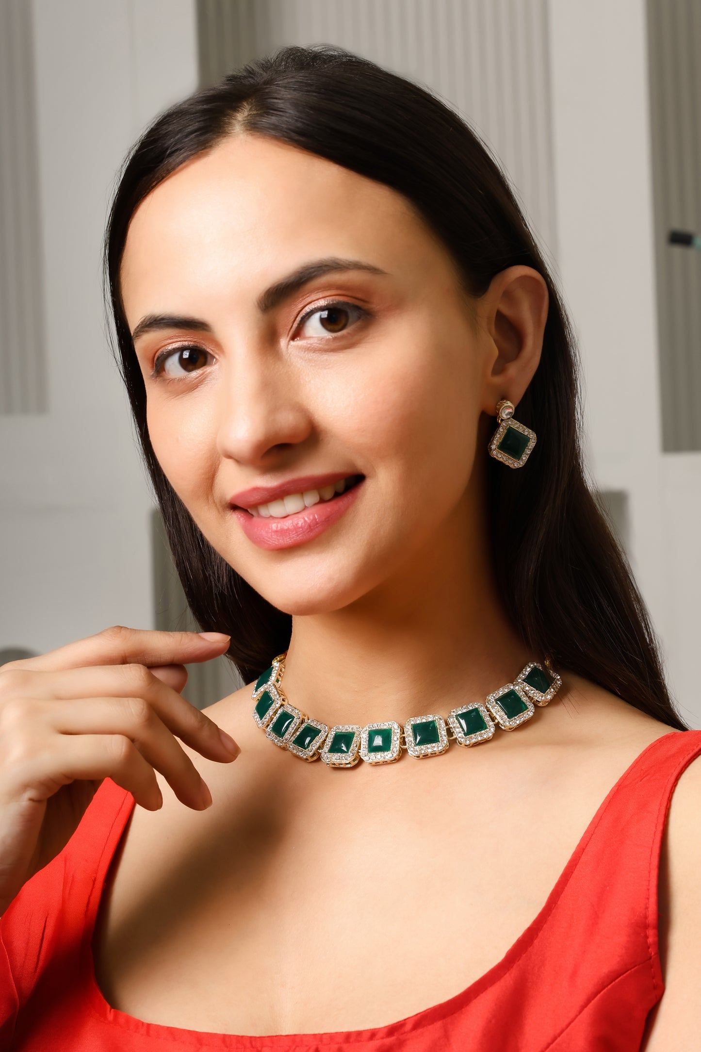 Kundan necklace jewelry set for women