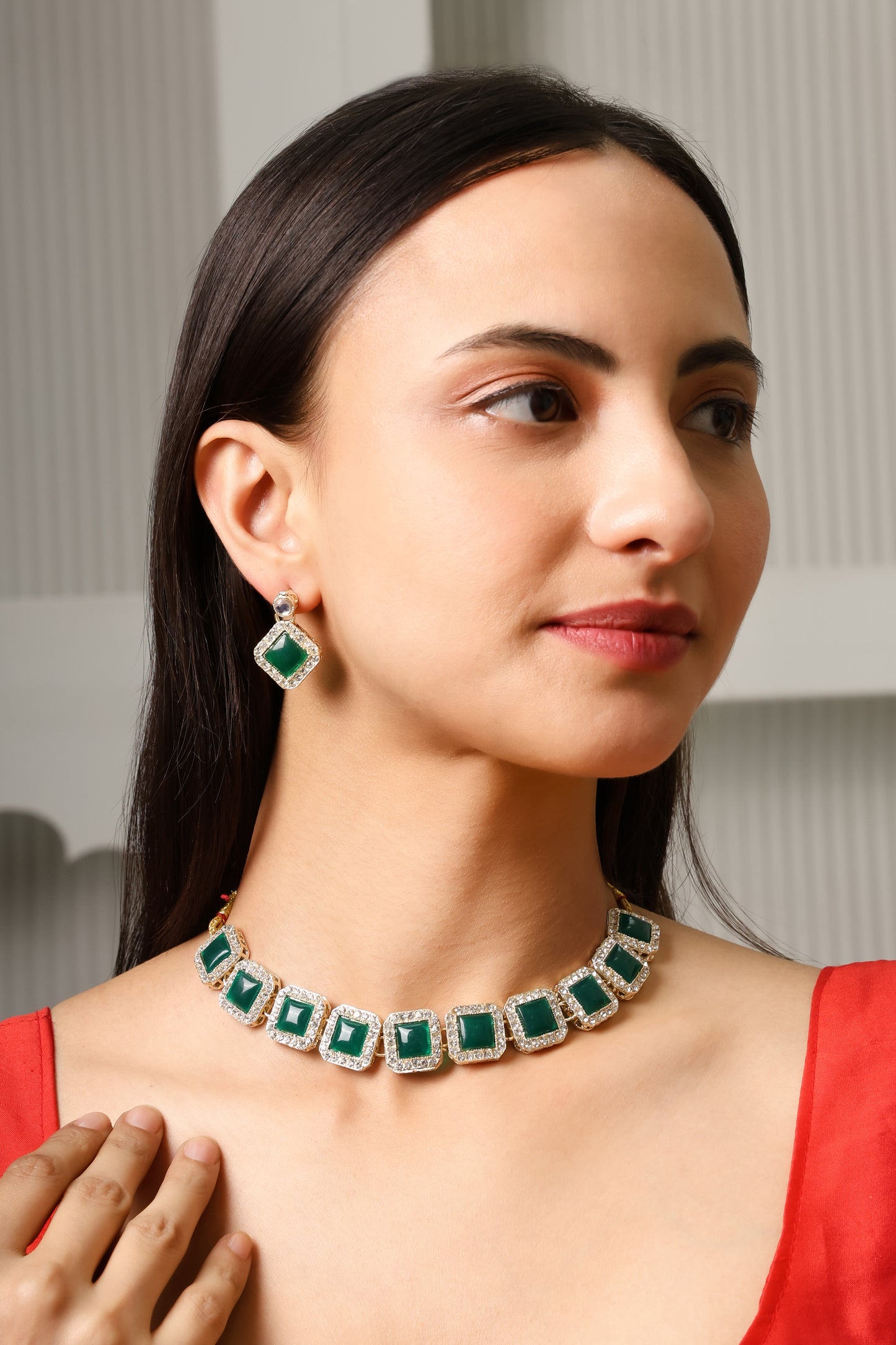 Kundan necklace jewelry set for women