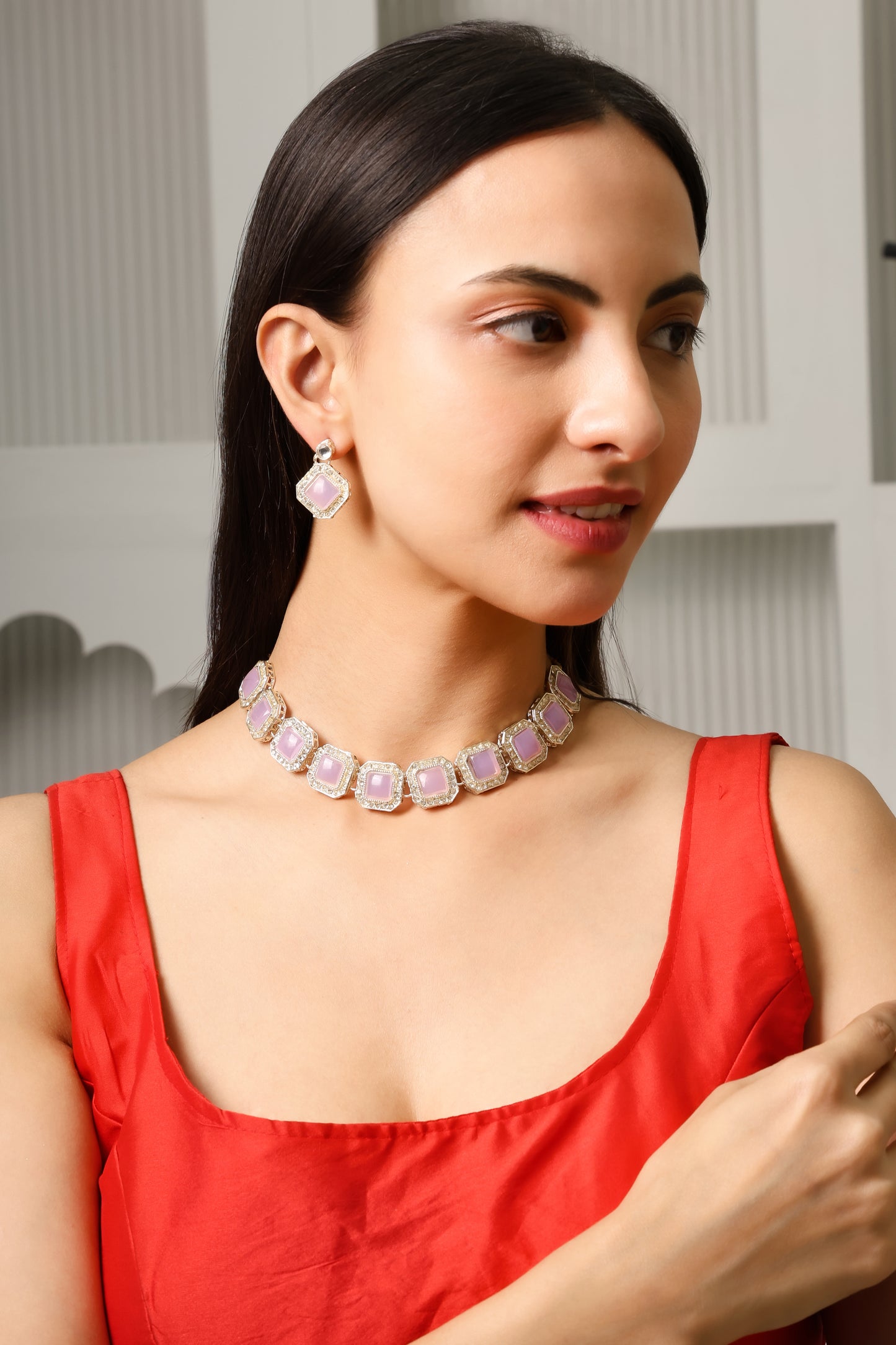 Kundan necklace jewelry set for women