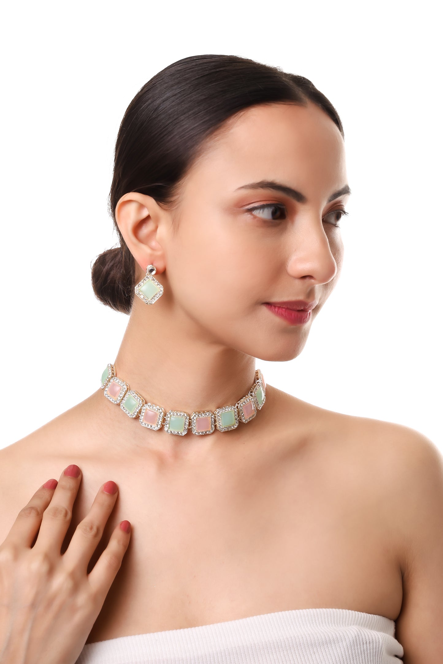 Kundan necklace jewelry set for women