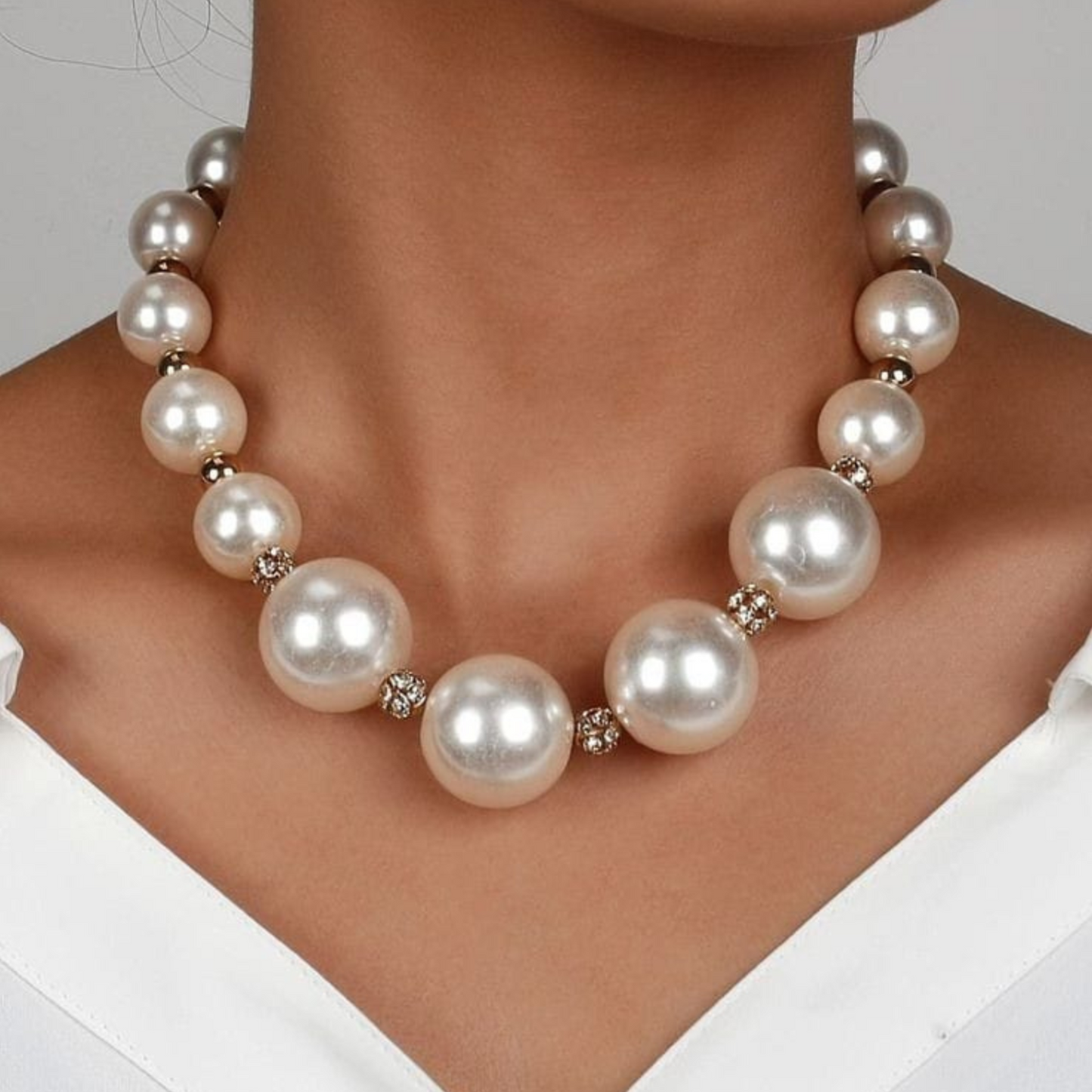 Elegant Pearl Beaded Statement Necklace for Women | Party Wear & Wedding Jewelry