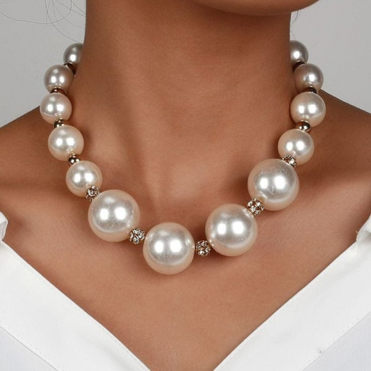 Elegant Pearl Beaded Statement Necklace for Women | Party Wear & Wedding Jewelry