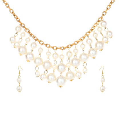 Fancy Faux Pearls Multi-Layer Necklace