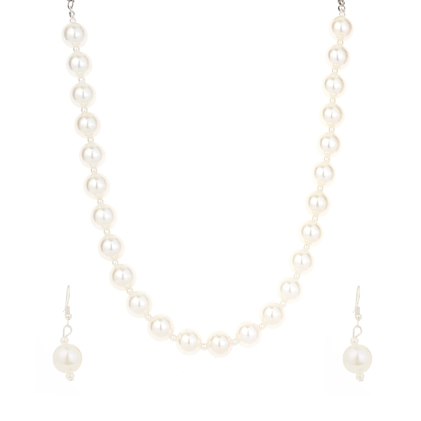 Classic Single-Strand Faux Pearl Necklace Set