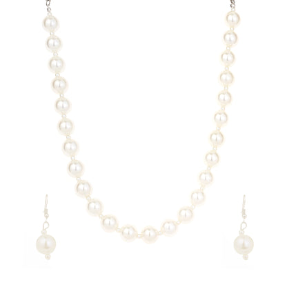 Classic Single-Strand Faux Pearl Necklace Set