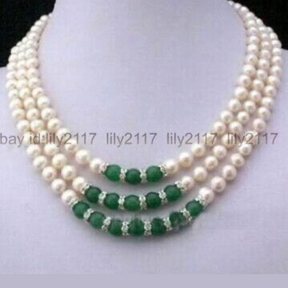 White Traditional Pearl Necklace Set