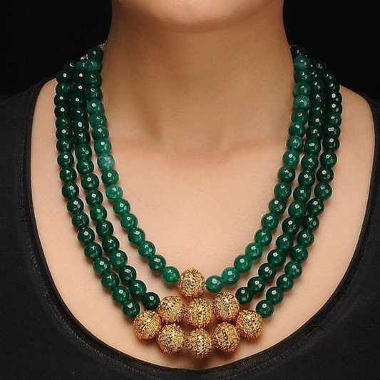 Traditional Pearl Necklace Set