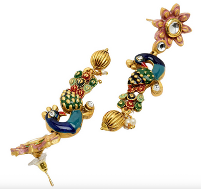 Gold-Plated Peacock Necklace Set
