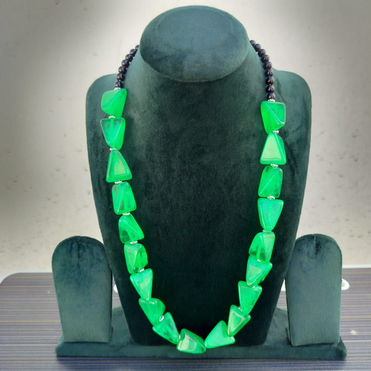 Tibetan Resin Nugget Bead Boho Gypsy Banjara Necklace