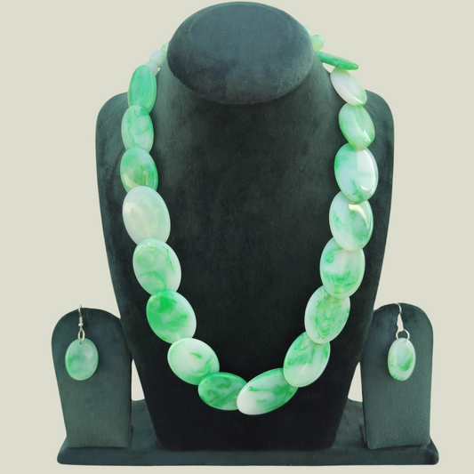 Antique Handmade Stone Beads Necklace Vintage Stylish Perfect Wearable Light Weight Stone Neacklace