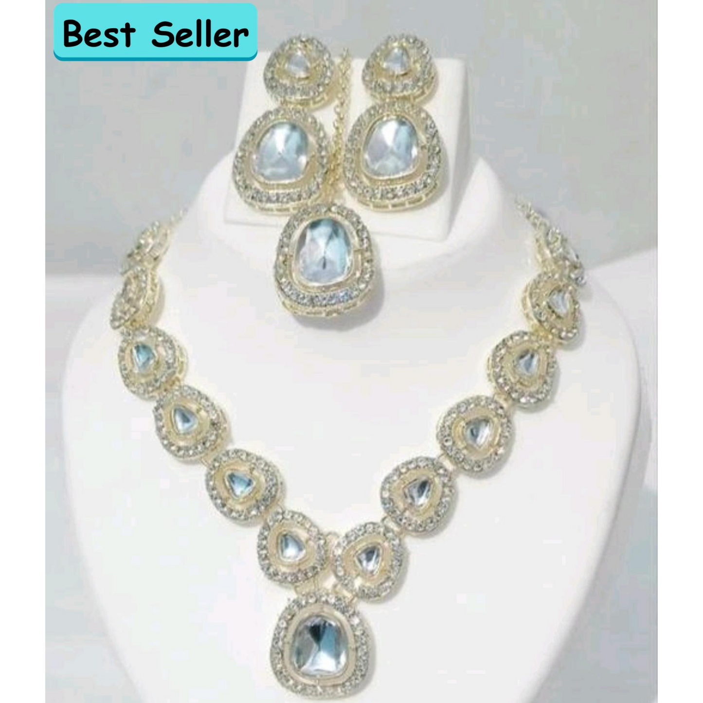 Precious AD Kundan Necklace Set For girl & Women