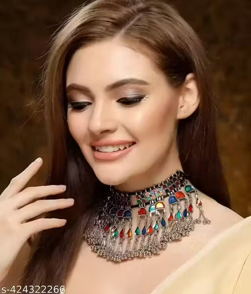Multicolored Oxidized Jewellery Set