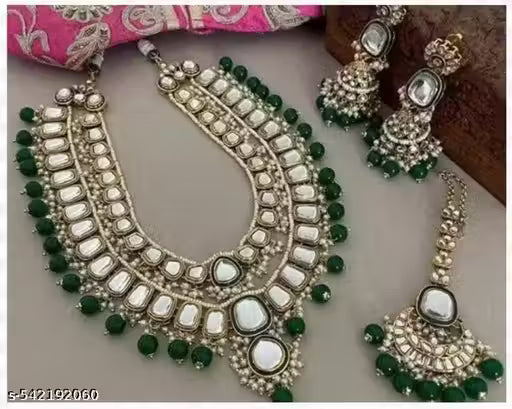 Gold Plated Kundan Combo Set
