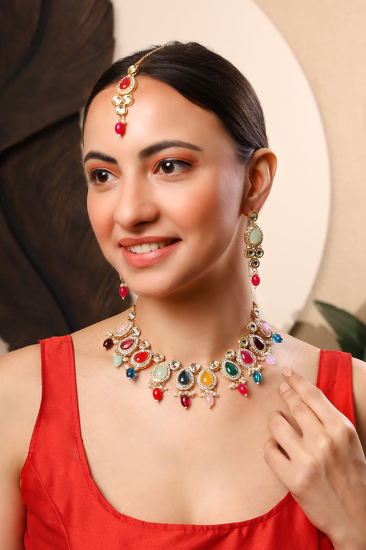 Cubic Zirconia/American Diamond Jewellery Set