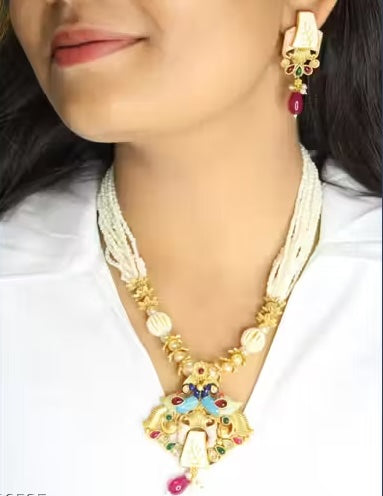 Gold Polish Temple Jewellery Classic Design