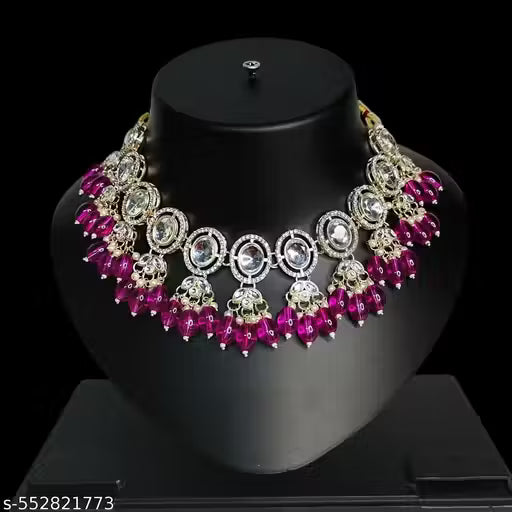 Fancy Necklace Set with earrings and mangtika women and Girl