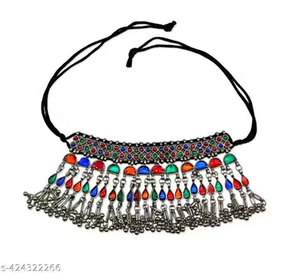 Multicolored Oxidized Jewellery Set