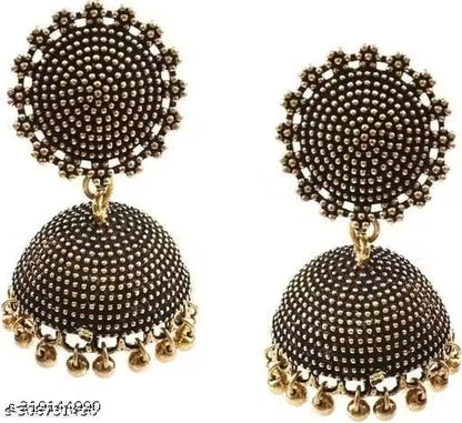 Beautiful oxodise german silver necklace set with jumka for women and girls by creative alankar