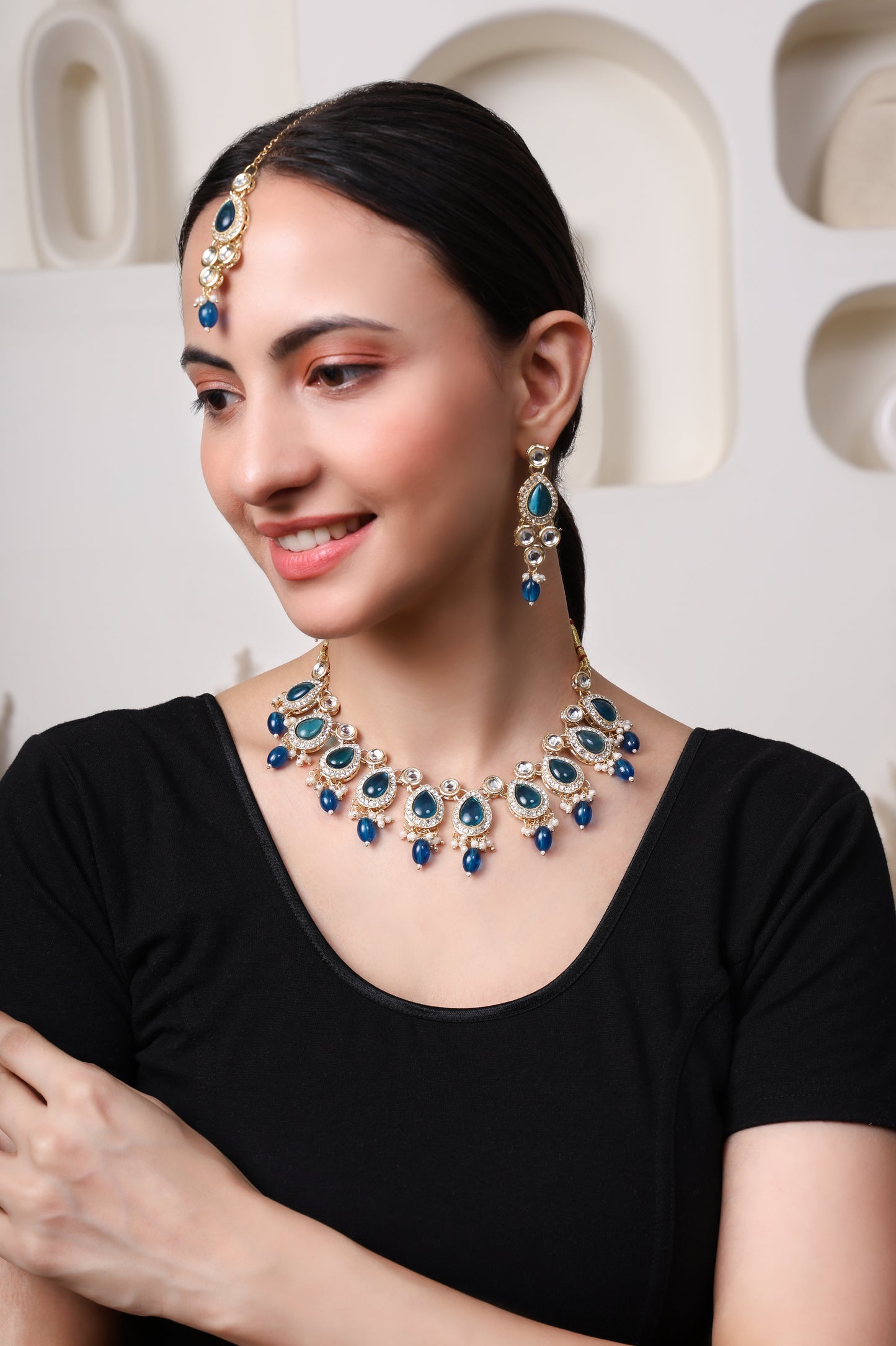 Cubic Zirconia/American Diamond Jewellery Set