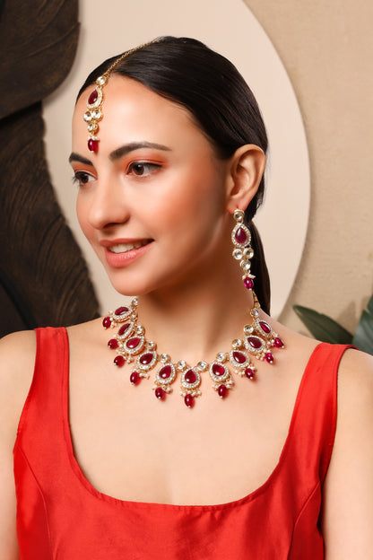 Cubic Zirconia/American Diamond Jewellery Set