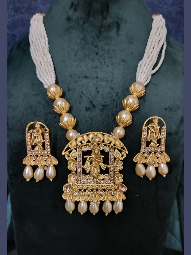 Brass Golden Imitation Temple Jewellery