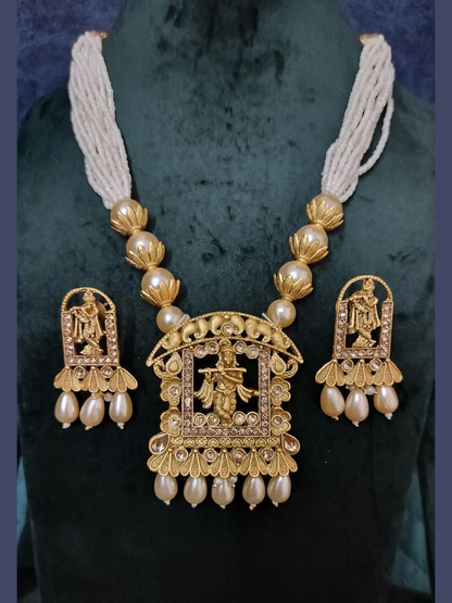 Brass Golden Imitation Temple Jewellery