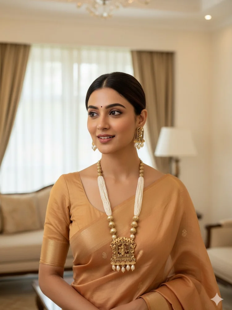 Brass Golden Imitation Temple Jewellery