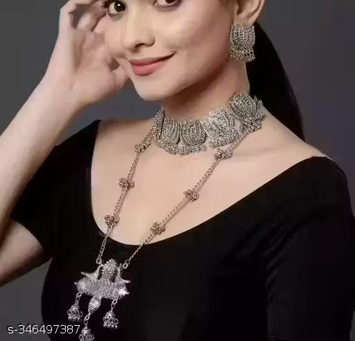 Silwar necklece With LOTES necklece Jewellery Set For Women and Girls