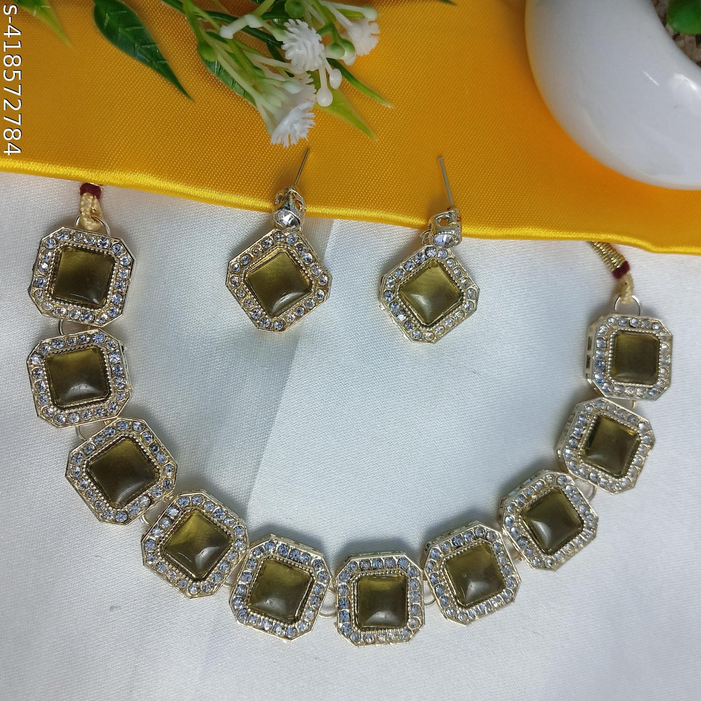 Kundan necklace jewelry set for women