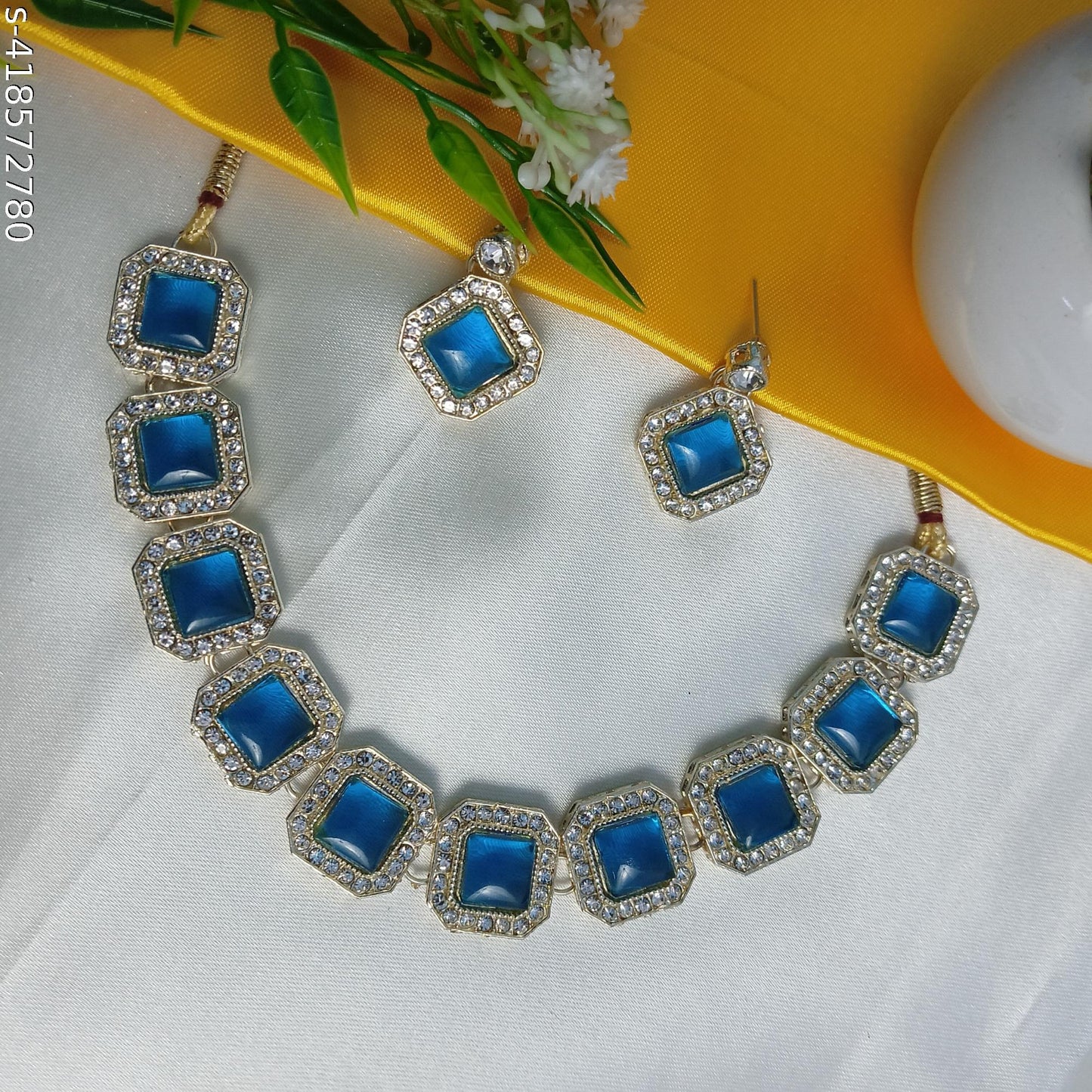 Kundan necklace jewelry set for women